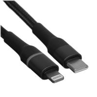Купить Кабель круглый USAMS Lightning 8-pin - USB Type-C черный 1.2 м  5480400. Характеристики, отзывы и цены в Донецке