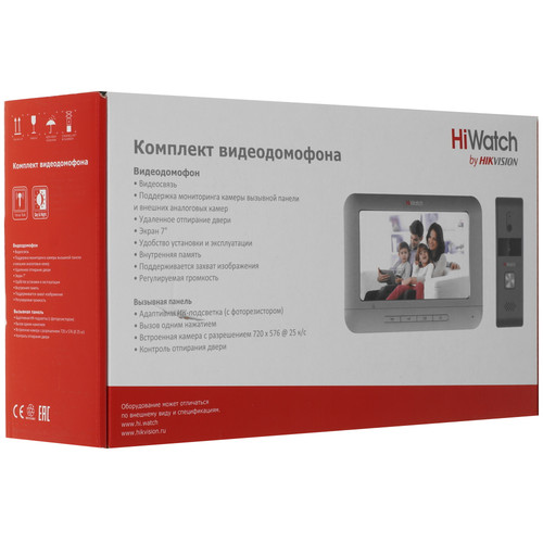Купить Комплект аналогового видеодомофона HiWatch DS-D100KF  5485058. Характеристики, отзывы и цены в Донецке