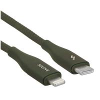 Купить Кабель круглый SOLOVE Lightning 8-pin - USB Type-C зеленый 1 м  5479981. Характеристики, отзывы и цены в Донецке