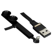 Купить Кабель плоский USAMS Lightning 8-pin - USB 2.0 Type-A черный 1.2 м  5480457. Характеристики, отзывы и цены в Донецке