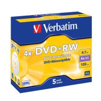 Купить DVD-диск Verbatim DVD+RW, 4.7 ГБ, Jewel Case, 4x, 5 шт  0008705. Характеристики, отзывы и цены в Донецке