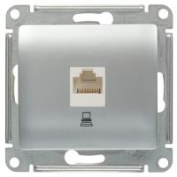 Купить Розетка компьютерная SE Glossa [механизм, 1-ая, RJ45, cat. 5e, Алюминий] (GSL000381K)  4708086. Характеристики, отзывы и цены в Донецке