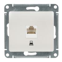 Купить Розетка компьютерная SE Glossa [механизм, 1-ая, RJ45, cat. 5e, Перламутр] (GSL000681K)  4708379. Характеристики, отзывы и цены в Донецке