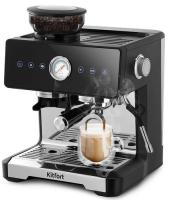 Купить Кофеварка рожковая Kitfort KT-7577 черный  9247585. Характеристики, отзывы и цены в Донецке