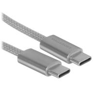Купить Кабель круглый Magssory USB Type-C - USB Type-C серый 2.4 м  5644244. Характеристики, отзывы и цены в Донецке