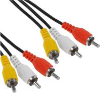 Купить Кабель   Сигнал RCA x3 - RCA x3 черный  5480127. Характеристики, отзывы и цены в Донецке