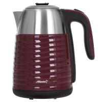 Купить Электрочайник Atlanta ATH-2445 бордовый  9191810. Характеристики, отзывы и цены в Донецке