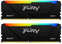 Купить Оперативная память Kingston FURY Beast Black RGB [KF436C18BB2AK2/32] 32 ГБ  9100112. Характеристики, отзывы и цены в Донецке