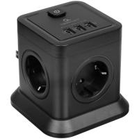 Купить Сетевой фильтр Cablexpert TWR-4-U3-B-2 черный  9154794. Характеристики, отзывы и цены в Донецке