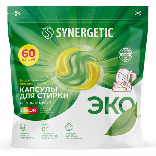 Капсулы для стирки SYNERGETIC 109816 Купить Капсулы для стирки SYNERGETIC 109816 9350095. Характеристики, отзывы и цены в Донецке