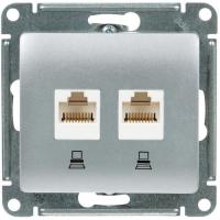 Купить Розетка компьютерная SE Glossa [механизм, 2-ая, RJ45, cat. 5e, Алюминий] (GSL000385KK)  4708089. Характеристики, отзывы и цены в Донецке