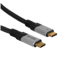 Купить Кабель круглый VCOM USB Type-C - USB Type-C черный 2 м  9167002. Характеристики, отзывы и цены в Донецке