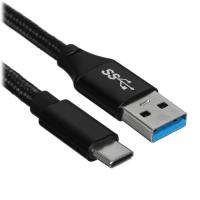 Купить Кабель круглый Атом USB Type-C - USB 3.0 Type-A черный 1.8 м  5480095. Характеристики, отзывы и цены в Донецке