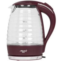 Купить Электрочайник Atlanta ATH-2467 бордовый  9191816. Характеристики, отзывы и цены в Донецке