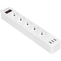 Купить Сетевой фильтр QUMO Power Bar 5SP4U (P-0005) белый  5416310. Характеристики, отзывы и цены в Донецке