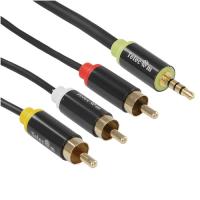 Купить Кабель   Telecom jack 3.5 мм - 3RCA черный  5602580. Характеристики, отзывы и цены в Донецке