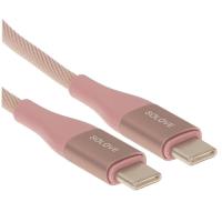 Купить Кабель круглый SOLOVE USB Type-C - USB Type-C розовый 1 м  5479995. Характеристики, отзывы и цены в Донецке