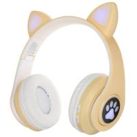 Купить Беспроводные/проводные наушники KENSHI Cat желтый 2024  9056021. Характеристики, отзывы и цены в Донецке