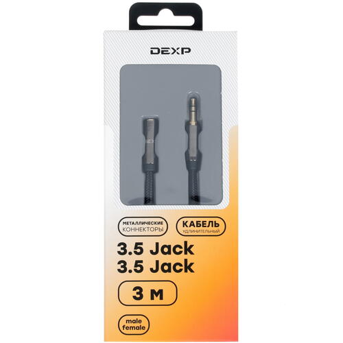 Купить Кабель DEXP 3.5 mm jack - 3.5 mm jack черный в интернет