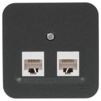 Купить Розетка компьютерная SE Blanca накладная [механизм, 2-ая, RJ45, кат. 5Е, Антрацит] (BLNIA045456)  4708640. Характеристики, отзывы и цены в Донецке
