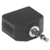 Купить Адаптер   Perfeo jack 3.5 мм - jack 3.5 мм х2 шт. черный  5620274. Характеристики, отзывы и цены в Донецке