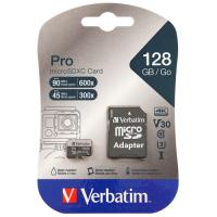 Купить Карта памяти Verbatim Pro microSDXC 128 ГБ [47044]  5485245. Характеристики, отзывы и цены в Донецке