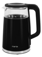Купить Электрочайник MARTA MT-KT4647A черный  9162161. Характеристики, отзывы и цены в Донецке