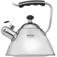 Купить Чайник для плиты Vitesse Dominica серебристый  1357604. Характеристики, отзывы и цены в Донецке