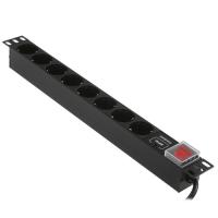 Купить Блок розеток ExeGate ServerPro PDU-19H807 Al-8S-EU2CU-SW-SPD1  5300743. Характеристики, отзывы и цены в Донецке