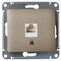 Купить Розетка компьютерная SE Glossa [механизм, 1-ая, RJ45, cat. 5e, Титан] (GSL000481K)  4708490. Характеристики, отзывы и цены в Донецке