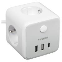 Купить Сетевой фильтр Tessan TS-301-C серый  9133312. Характеристики, отзывы и цены в Донецке