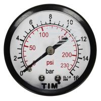 Купить Манометр аксиального подключения TIM 1/4" 16 атм  4703260. Характеристики, отзывы и цены в Донецке