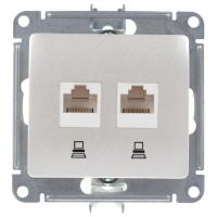 Купить Розетка компьютерная SE Glossa [механизм, 2-ая, RJ45, cat. 5e, Перламутр] (GSL000685KK)  4708382. Характеристики, отзывы и цены в Донецке