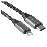 Купить Кабель круглый Satechi Lightning 8-pin MFI - USB Type-C серый 0.25 м  9073173. Характеристики, отзывы и цены в Донецке