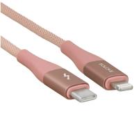 Купить Кабель круглый SOLOVE Lightning 8-pin - USB Type-C розовый 1 м  5479982. Характеристики, отзывы и цены в Донецке