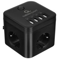 Купить Сетевой фильтр Cablexpert CUBE-3-U4-B-1.5 черный  9154787. Характеристики, отзывы и цены в Донецке