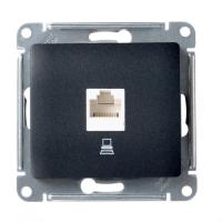 Купить Розетка компьютерная SE Glossa [механизм, 1-ая, RJ45, cat. 5e, Антрацит] (GSL000781K)  4708340. Характеристики, отзывы и цены в Донецке