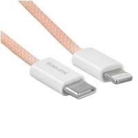 Купить Кабель круглый SOLOVE Lightning 8-pin - USB Type-C розовый 2 м  5479985. Характеристики, отзывы и цены в Донецке