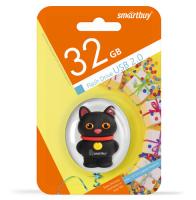 Купить Память USB Flash 32 ГБ Smartbuy Wild Series "Черный кот"  1363682. Характеристики, отзывы и цены в Донецке