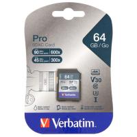Купить Карта памяти Verbatim Pro SDXC 64 ГБ [47022]  5485251. Характеристики, отзывы и цены в Донецке