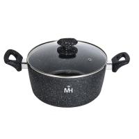 Купить Кастрюля MercuryHaus Granite MC - 1707 4 л 24 см черный  9150943. Характеристики, отзывы и цены в Донецке