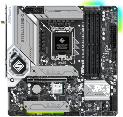 Купить Материнская плата ASRock B760M Steel Legend WiFi  5094818. Характеристики, отзывы и цены в Донецке