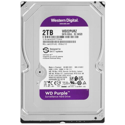 Купить 2 ТБ Жесткий диск WD Purple [WD22PURZ]  5045761. Характеристики, отзывы и цены в Донецке