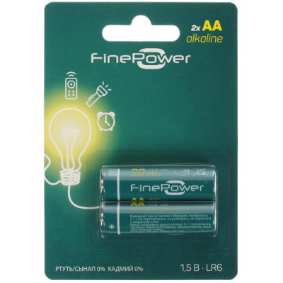 Купить Батарейка FinePower AA / AA (LR6/ER14505/FR6/R6P)  5090030. Характеристики, отзывы и цены в Донецке