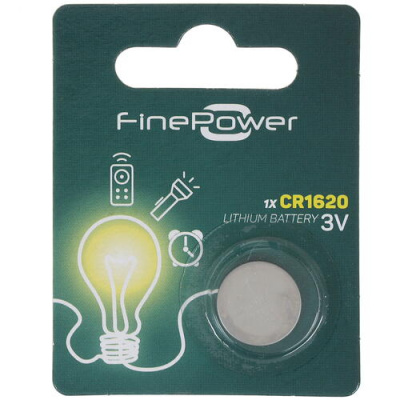 Купить Батарейка FinePower плоская / CR1620  1351759. Характеристики, отзывы и цены в Донецке