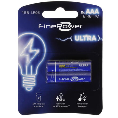 Купить Батарейка FinePower Ultra AAA / AAA (LR03/FR03)  4884493. Характеристики, отзывы и цены в Донецке