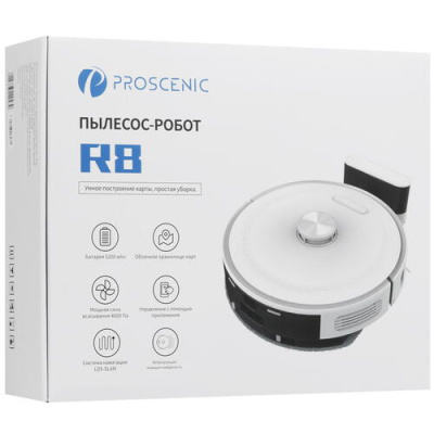 Купить Робот-пылесос Proscenic R8 белый  5416522. Характеристики, отзывы и цены в Донецке