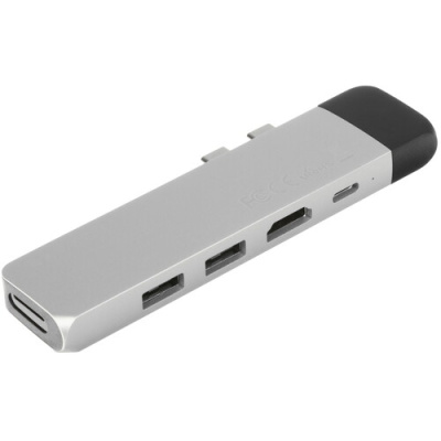 Купить Док-станция Satechi Type-C Pro Hub Adapter with Ethernet серебристый  9073228. Характеристики, отзывы и цены в Донецке