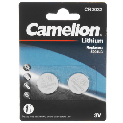 Купить Батарейка Camelion CR2032-BP2 плоская / CR2032  5467549. Характеристики, отзывы и цены в Донецке