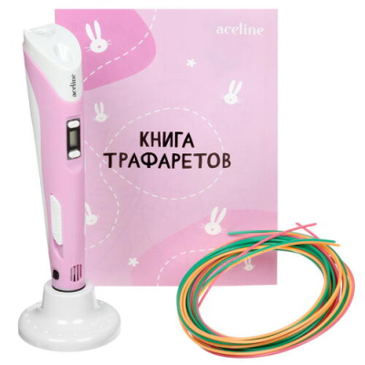 Купить 3D-ручка с пластиком Aceline RP101B  розовый  9044533. Характеристики, отзывы и цены в Донецке